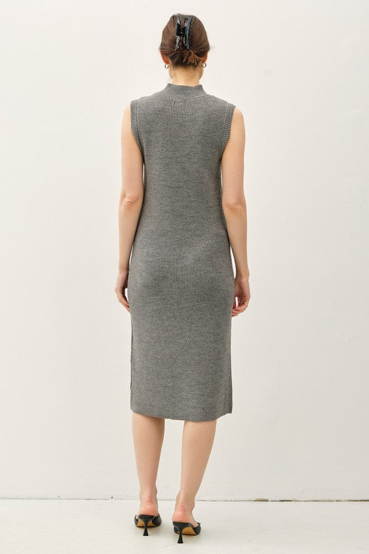 Smoke Mock Sweater Dress - shopminnoe
