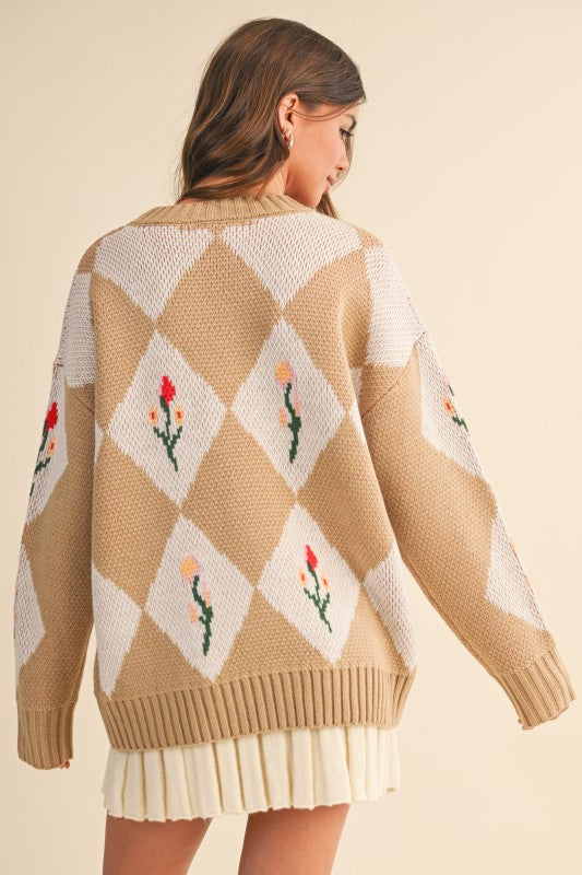 Garden Argyle Sweater