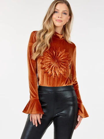 Copper Velvet Groovy Top - shopminnoe