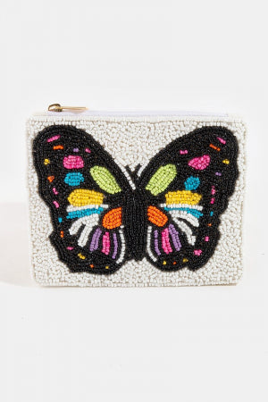 Butterfly Beaded Pouch - shopminnoe