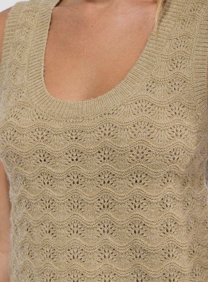 Fuzzy Sweater Tank Top - shopminnoe