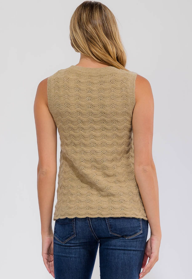 Fuzzy Sweater Tank Top - shopminnoe
