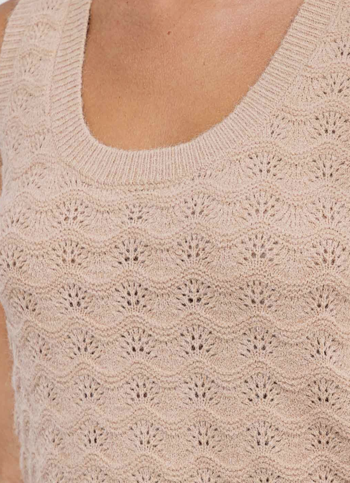 Fuzzy Sweater Tank Top - shopminnoe