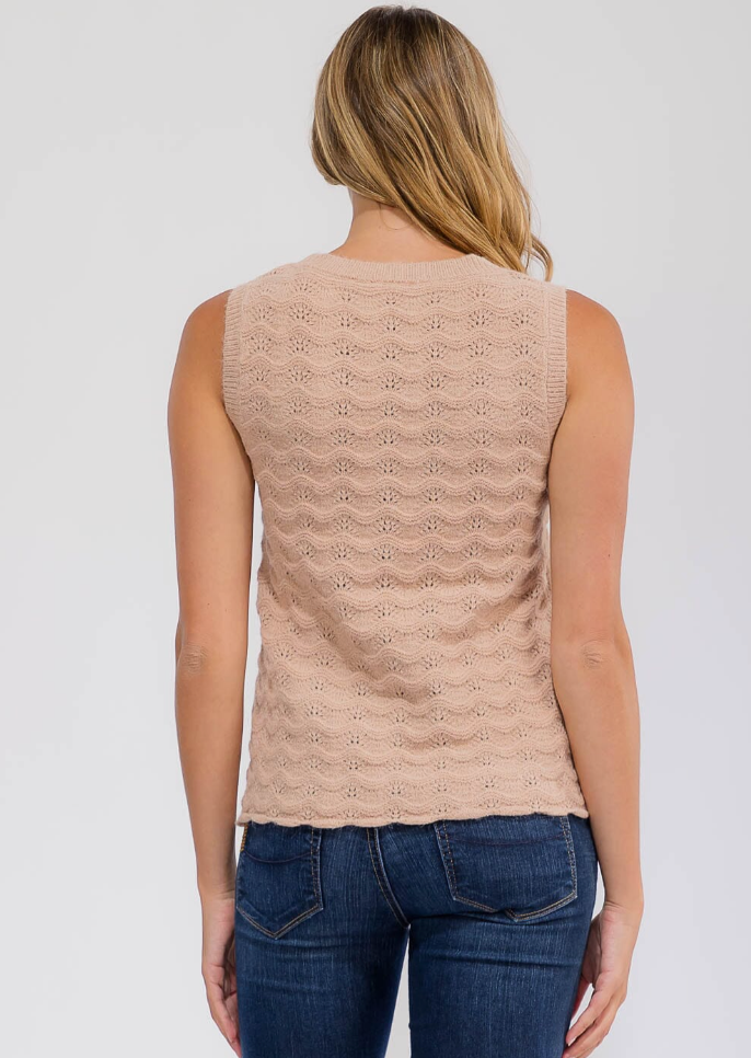 Fuzzy Sweater Tank Top - shopminnoe