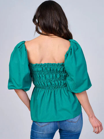 Bold Teal Top - shopminnoe