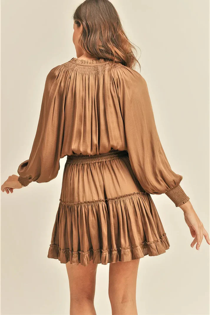 Brisk Bronze Dress - shopminnoe