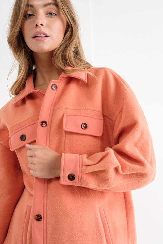 Tangerine Dreams Shacket - shopminnoe