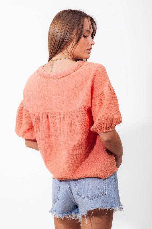 Gauze Garden Top - shopminnoe