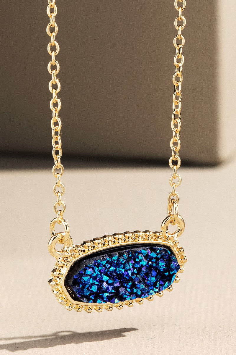 Midnight Blue Drusy Necklace