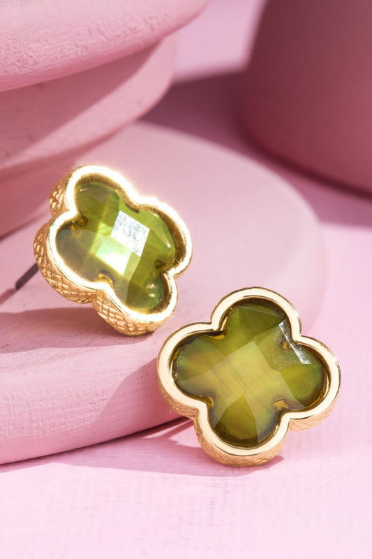 Olive Martini Stud Earrings