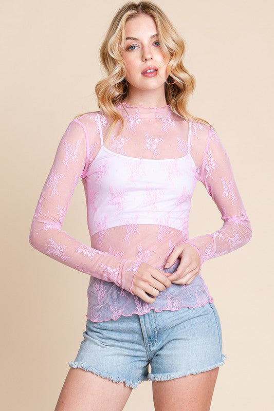 Pink Haze Layering Top - shopminnoe