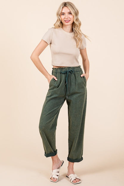 Earthy Moss Pants - shopminnoe