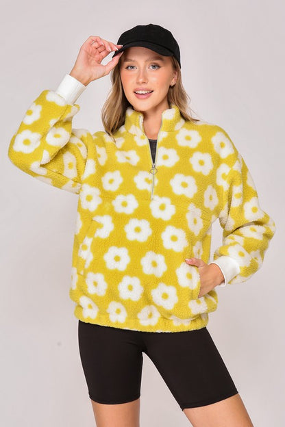 Sunshine Sherpa Jacket Pullover - shopminnoe