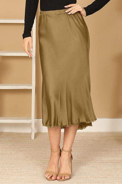 Olive Bread Midi Skirt