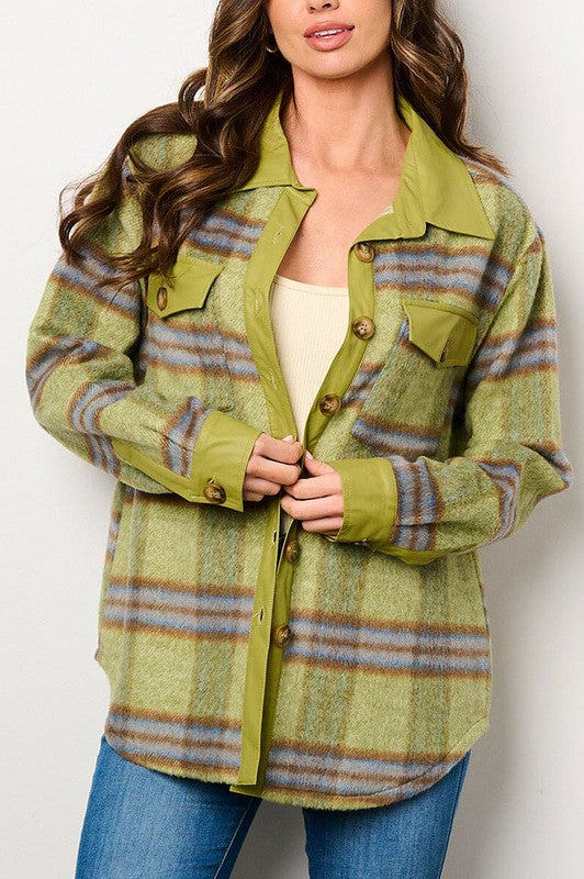 Kiwi Flannel Shacket