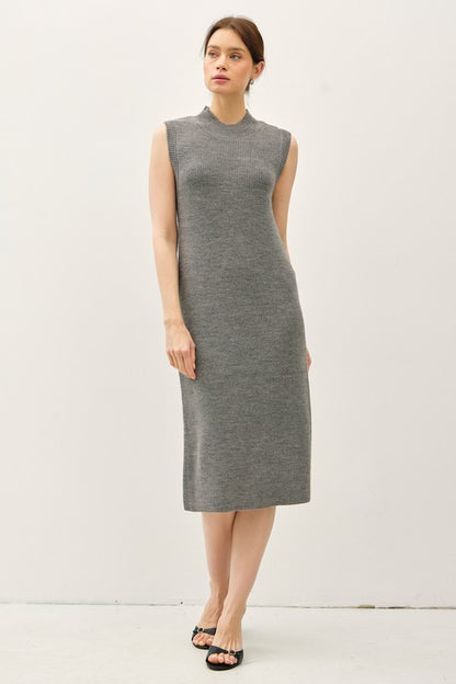 Smoke Mock Sweater Dress - shopminnoe