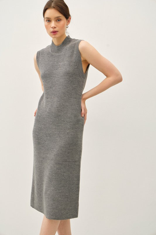 Smoke Mock Sweater Dress - shopminnoe