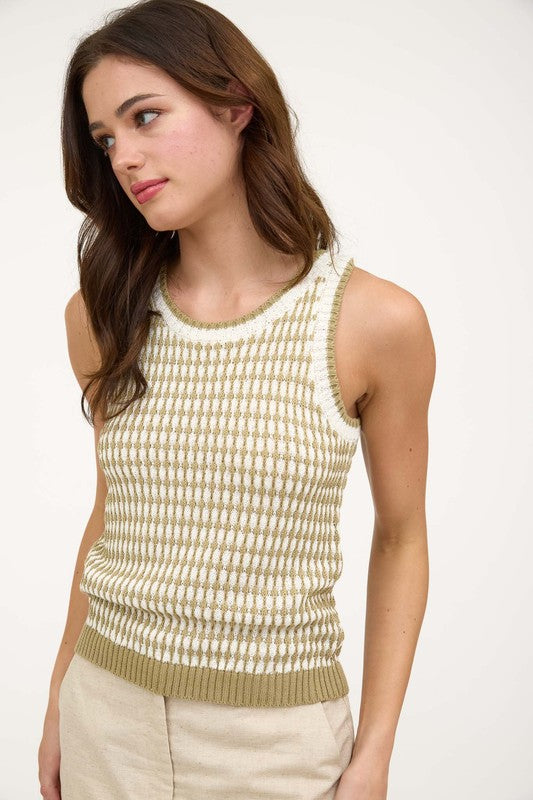 OIive Branch Sweater Vest - shopminnoe