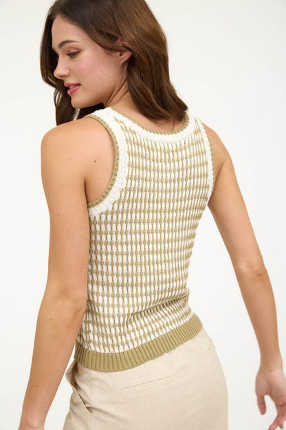 OIive Branch Sweater Vest - shopminnoe
