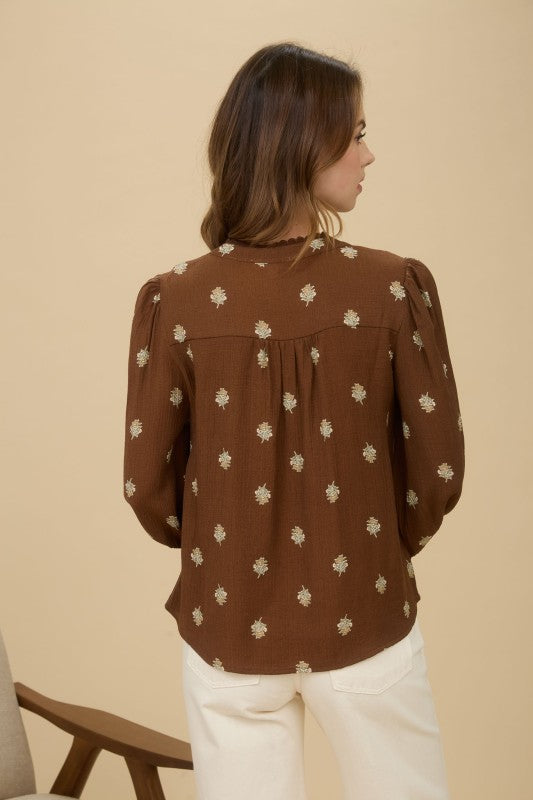Brown Town Top - shopminnoe