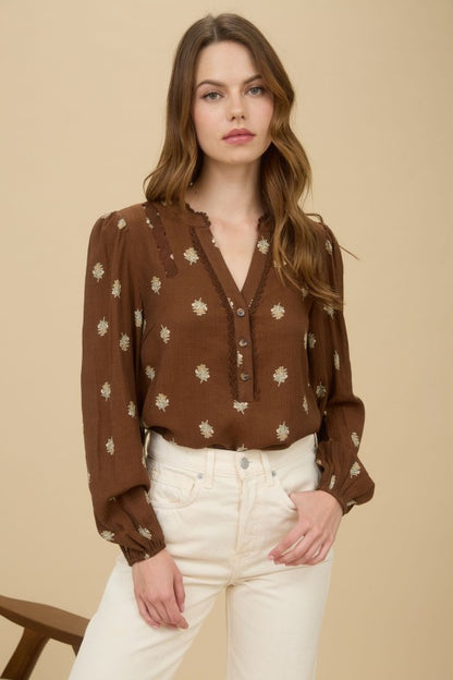 Brown Town Top - shopminnoe