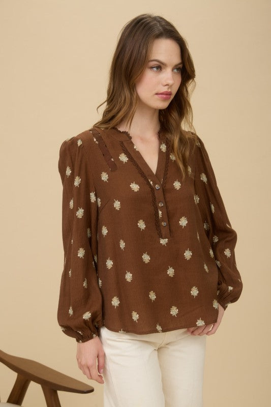 Brown Town Top - shopminnoe