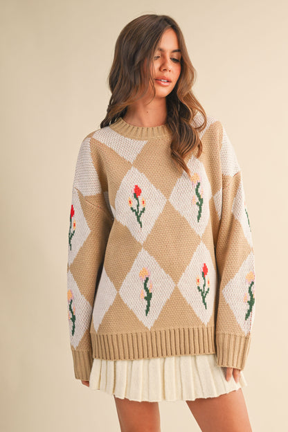 Garden Argyle Sweater
