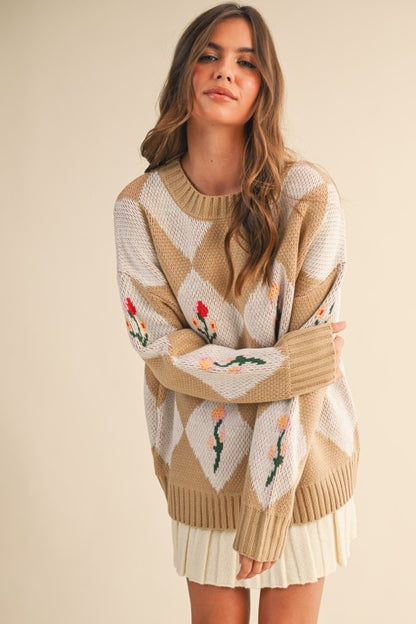 Garden Argyle Sweater