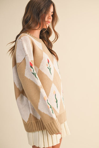 Garden Argyle Sweater