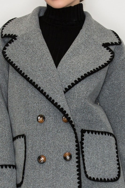 Lambs Ear Blanket Stich Jacket - shopminnoe