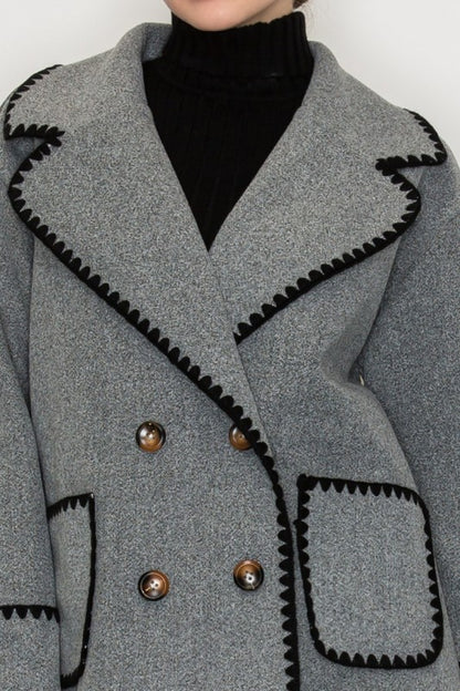 Lambs Ear Blanket Stich Jacket - shopminnoe