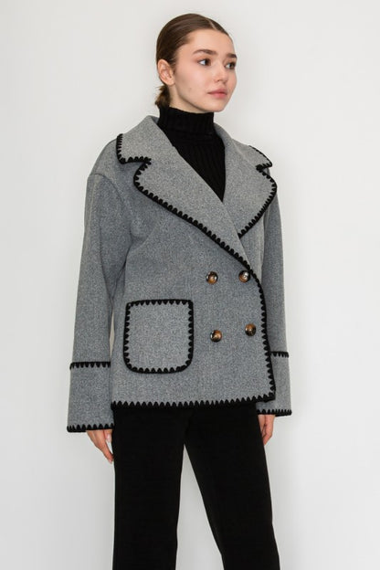 Lambs Ear Blanket Stich Jacket - shopminnoe