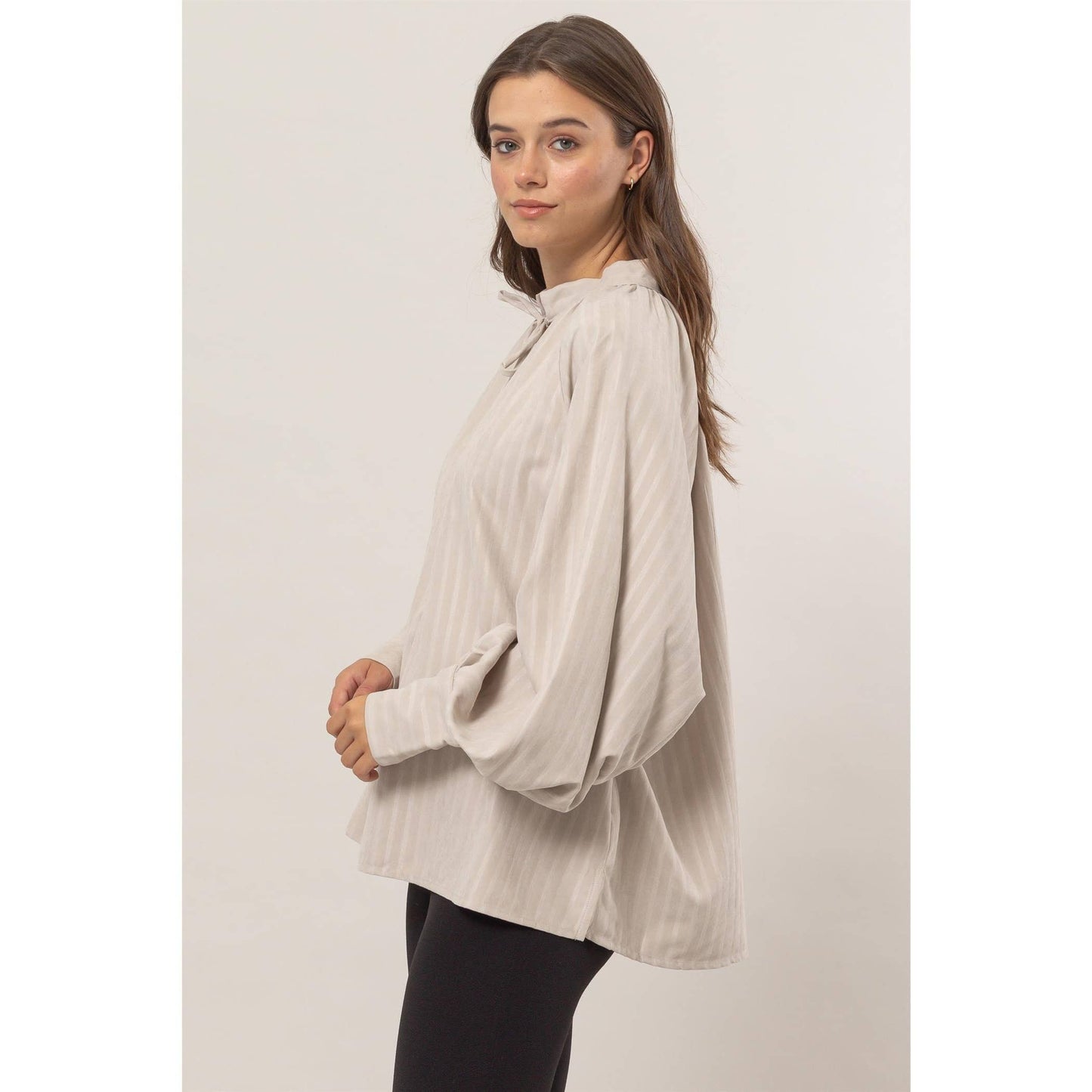 Holiday Ballon Sleeves Top