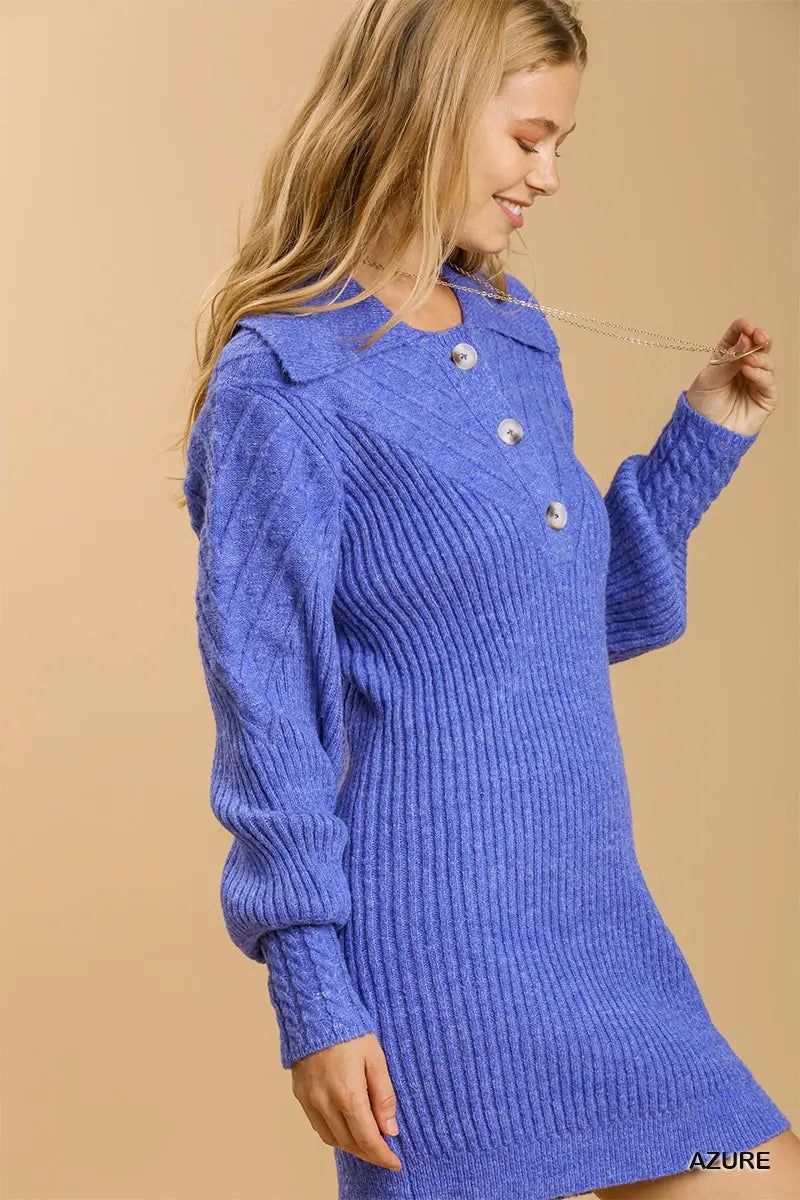 Azure Sweater Dress - shopminnoe