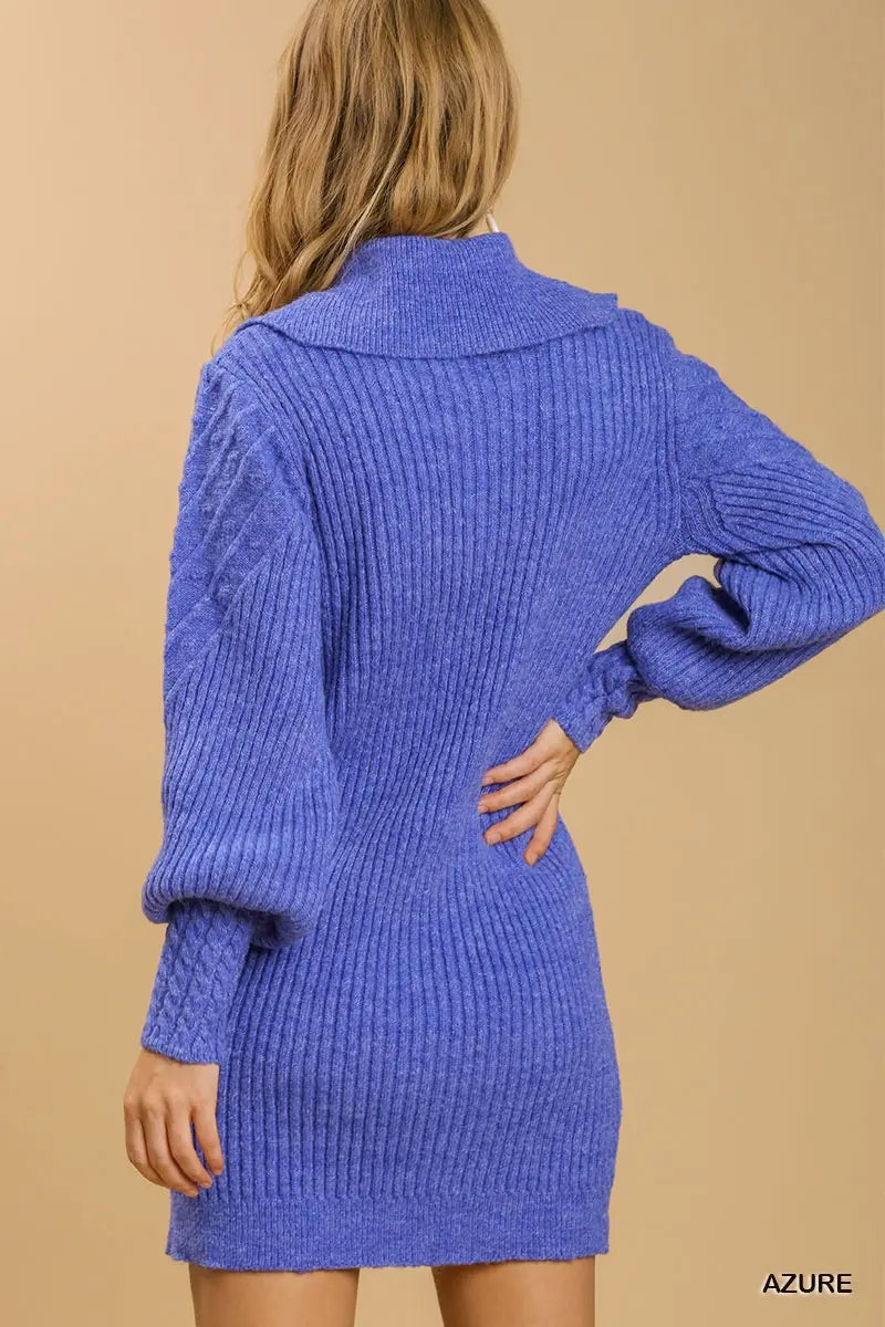Azure Sweater Dress - shopminnoe