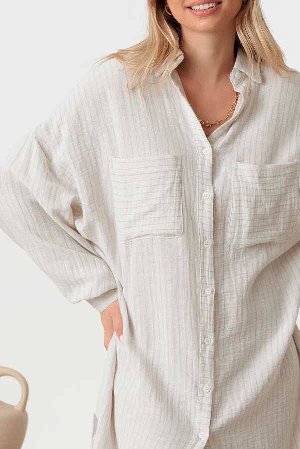 Aurora Oversized Shirt Dress