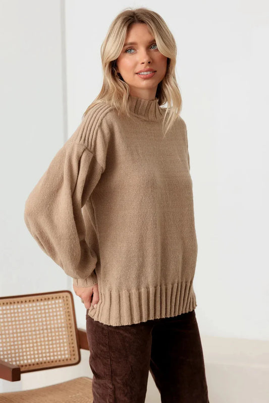 Beige Behaves Sweater - shopminnoe