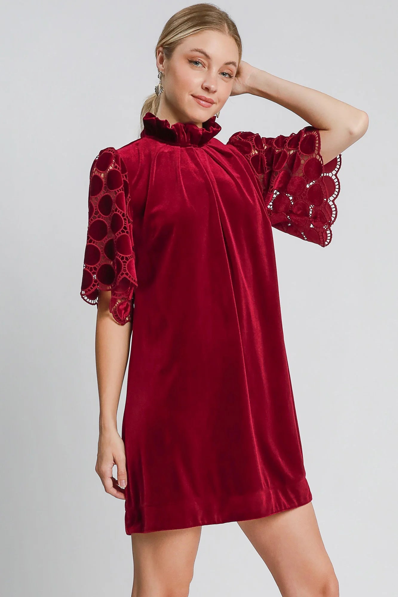 Red Wine Chalet Dress - shopminnoe