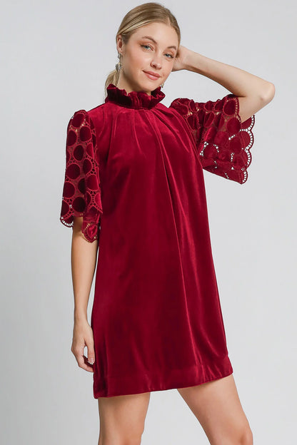 Red Wine Chalet Dress - shopminnoe