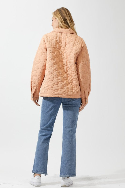 Quilted Daisy Apricot Jacket