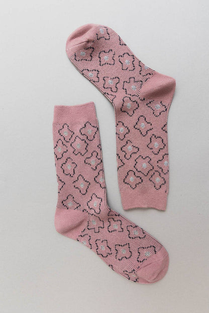 Vintage Floral Patterned Socks