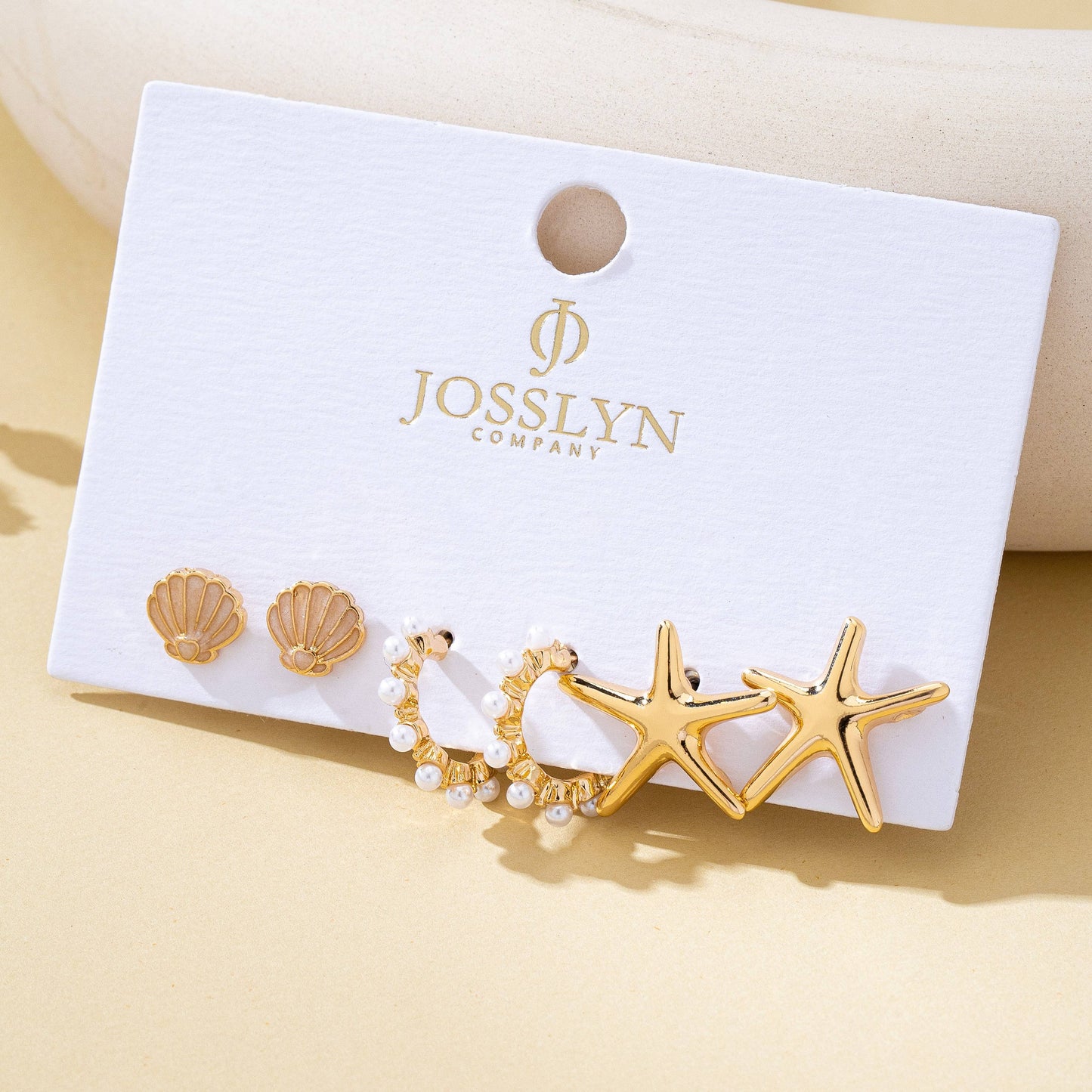 Nautical Starfish Trio Earring Set