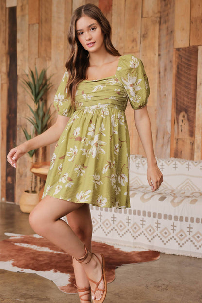 Olive Branch Mini Dress