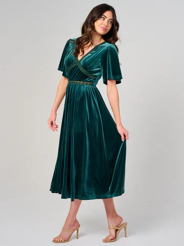 Velvet Holiday Dress - shopminnoe