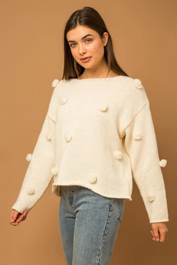 Puffy Poms Sweater