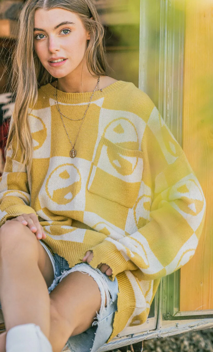Lemon Yin Yang Sweater - shopminnoe