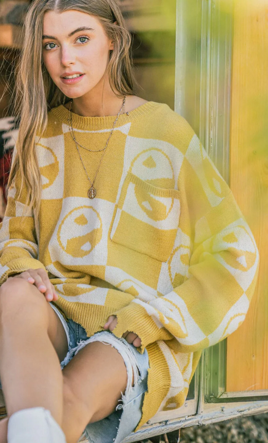 Lemon Yin Yang Sweater - shopminnoe
