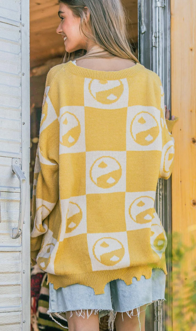 Lemon Yin Yang Sweater - shopminnoe