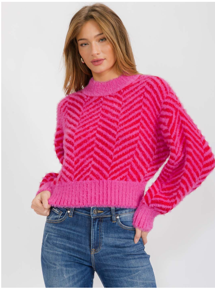 Cherry Chevron Sweater - shopminnoe