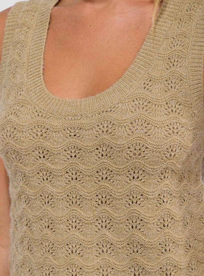 Fuzzy Sweater Tank Top - shopminnoe